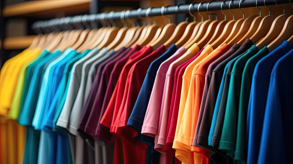 row of clothes hanging