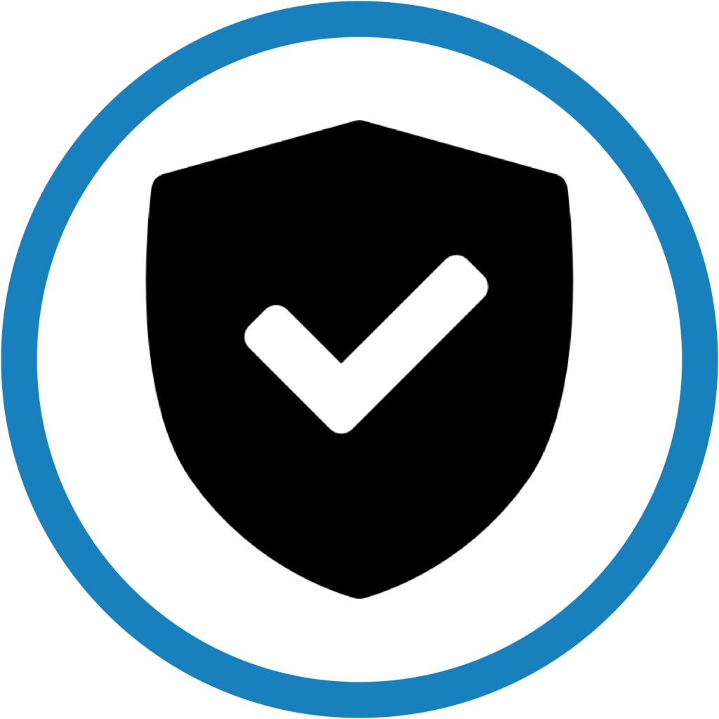 checkbox in a blue circle