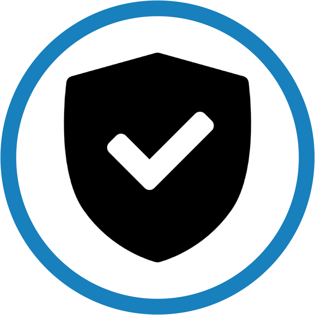 checkbox in a blue circle