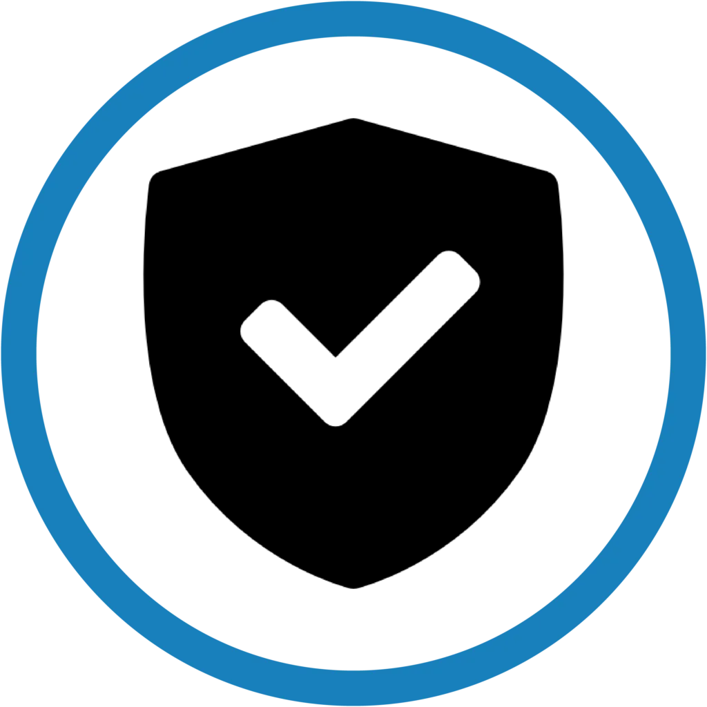 checkbox in a blue circle