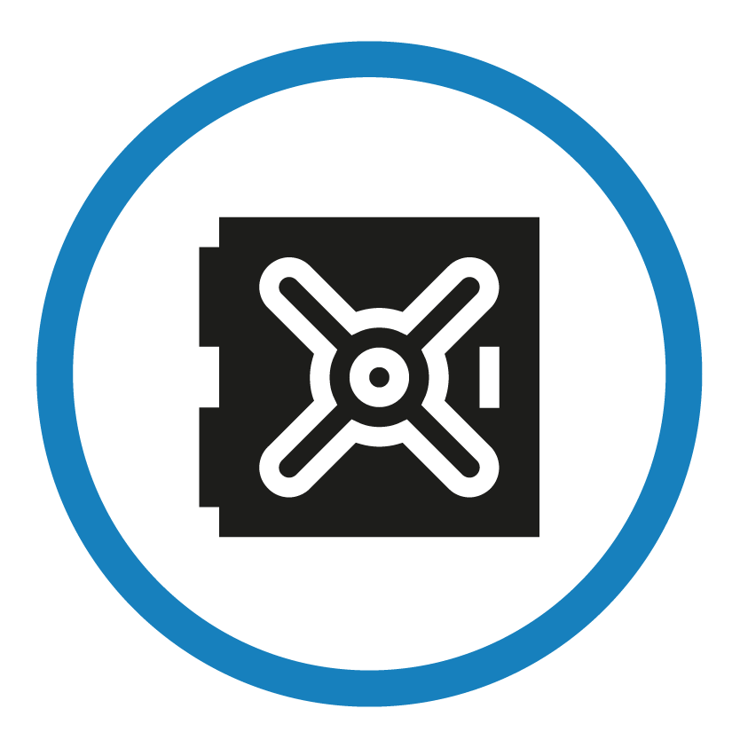 blue circle hard drive