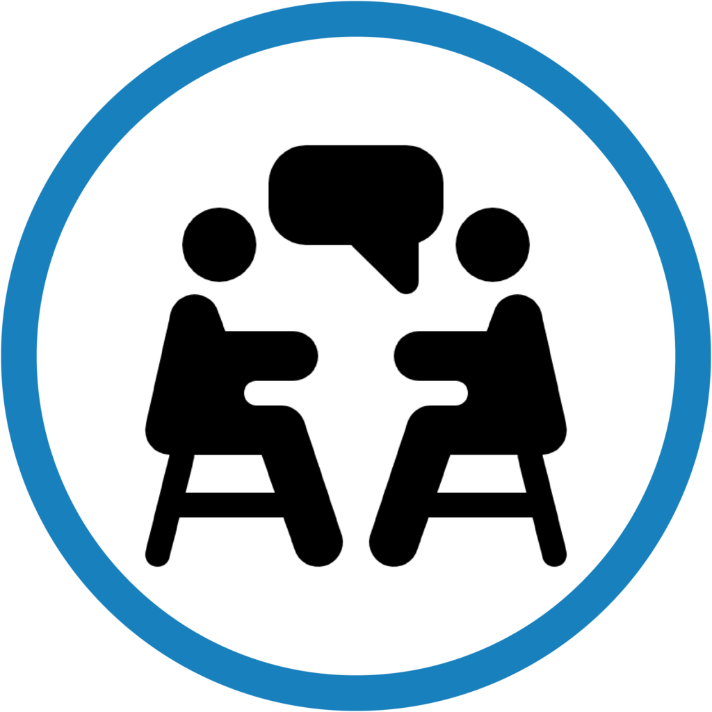 blue circle people