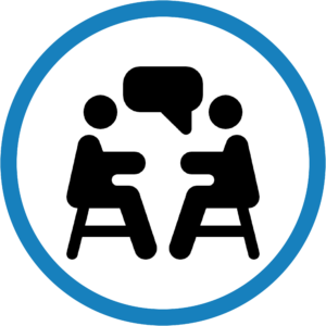 blue circle people