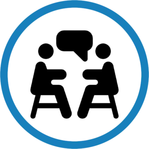 blue circle people