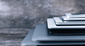 pile of laptops